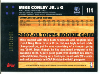 Mike Conley Jr. 2007-08 Topps Gold Rookie Card #114