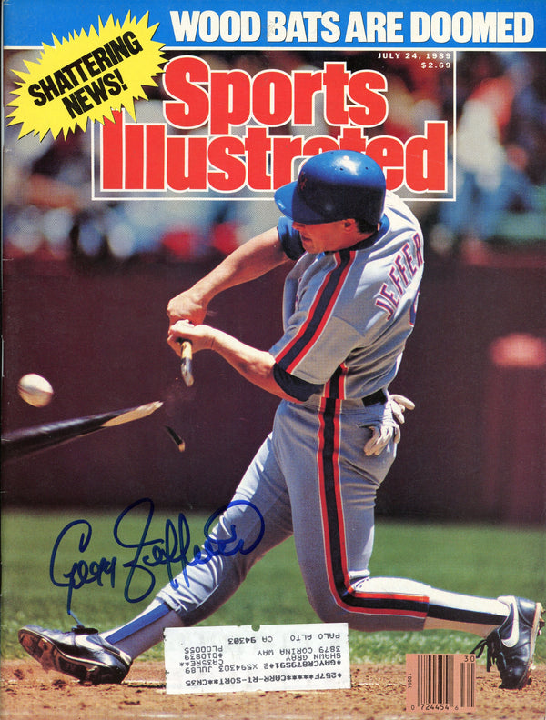 Gregg Jefferies Autographed Sports Illustrated Magazine