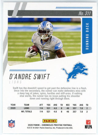 D'Andre Swift 2020 Panini Chronicles Prestige Rookie Card #311
