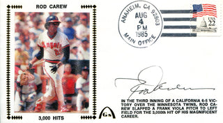 Rod Carew Autographed First Day Cover (JSA)