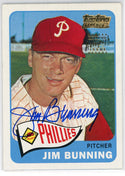 Jim Bunning  Autographed 2002 Topps Archive Team Topps Legends Card #20