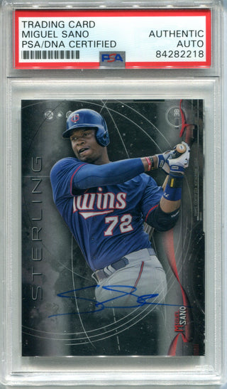 Miguel Sano Autographed 2014 Bowman Sterling Card (PSA)