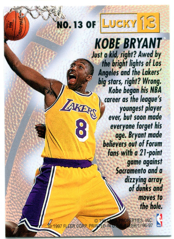 Kobe Bryant 1996-97 Fleer Unsigned Card