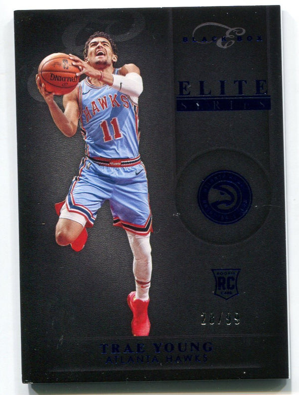 Trae Young 2018-19 Panini Chronicles Black Box Elite Blue #309 28/99 Card