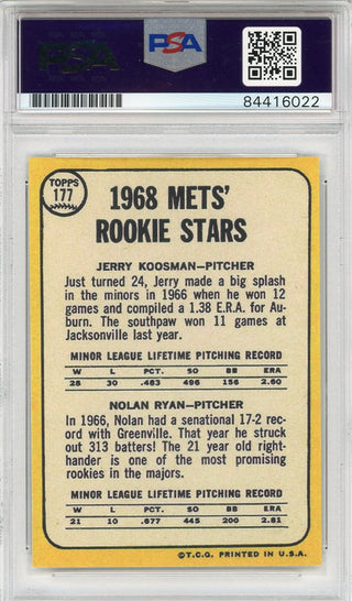 Nolan Ryan "The Ryan Express" Autographed 1968 Rookie Reprint Card (PSA Auto GM 10)