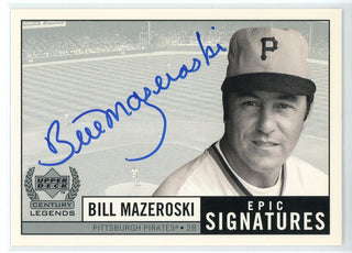 Bill Mazeroski Autographed 1999 Upper Deck Century Legends Card #BM