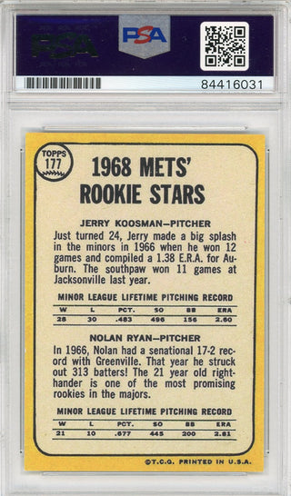 Nolan Ryan "324 Wins & 5,714 K's" Autographed 1968 Rookie Reprint Card (PSA Auto GM 10)