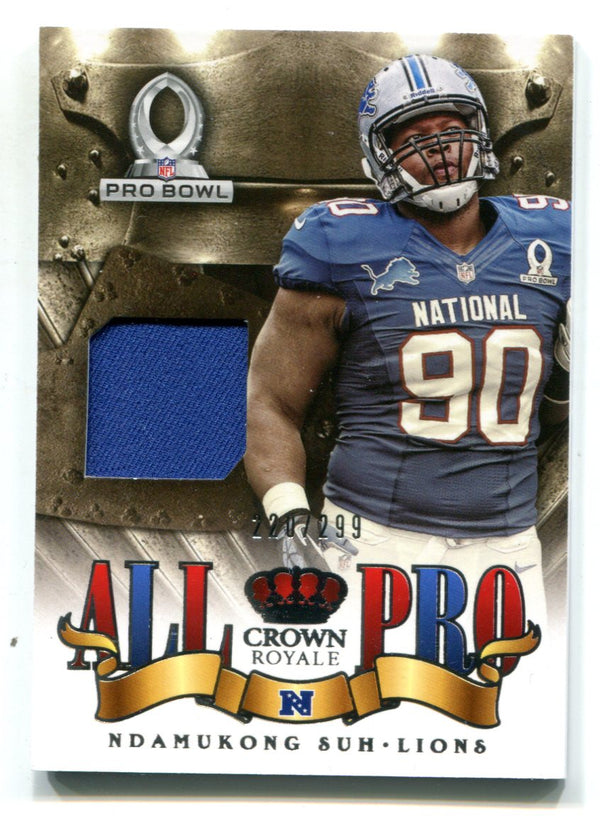 Ndamukong Suh 2013 Panini All Pro Crown Royale #14 Jersey Card /299