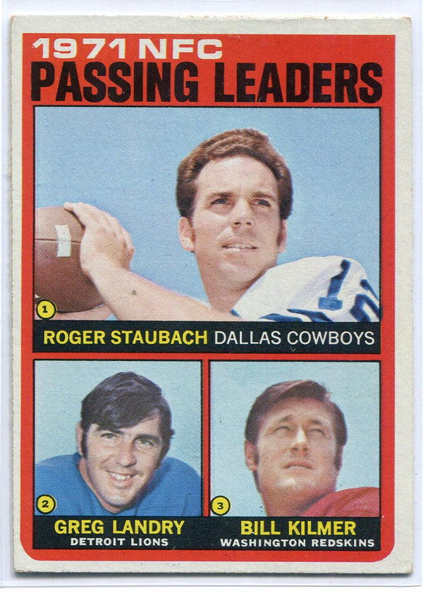 NFC Passing Leaders 1972 Topps Card #4