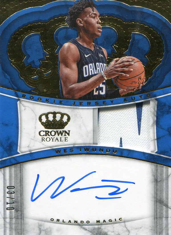 Wes Iwundu Autographed 2017-18 Panini Crown Royale Rookie Jersey Card
