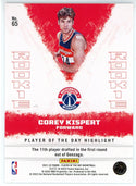 Corey Kispert 2021-22 Panini Player of the Day Foil Rookie Card #65