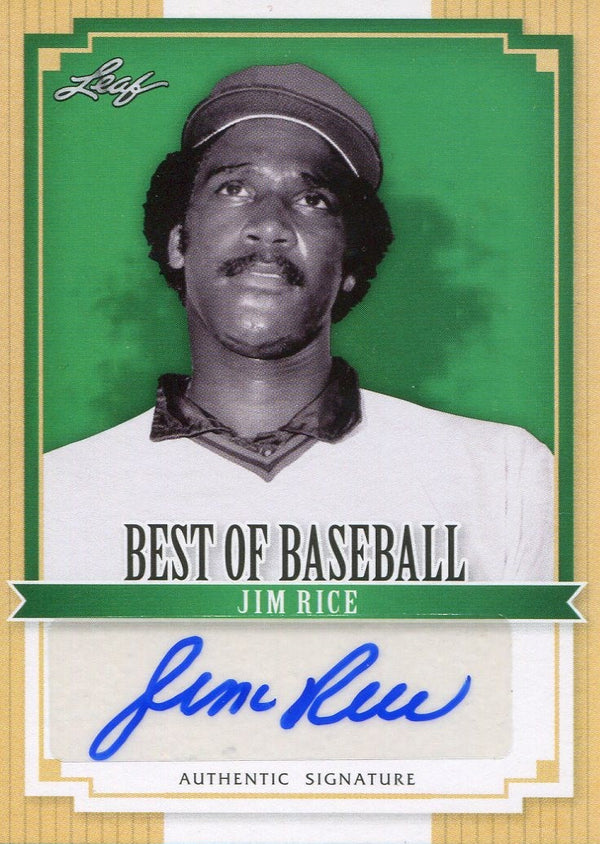 Jim Rice 2012 Leaf Autographed Card