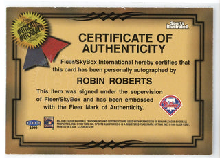 Robin Roberts Autographed 1999 Fleer Greats of the Game Card