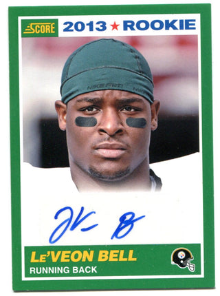 Le'Veon Bell Autographed 2013 Score Rookie Card