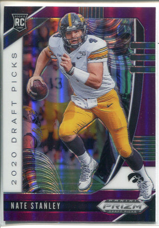 Nate Stanley 2020 Panini Prizm Draft Picks Purple Rookie Card