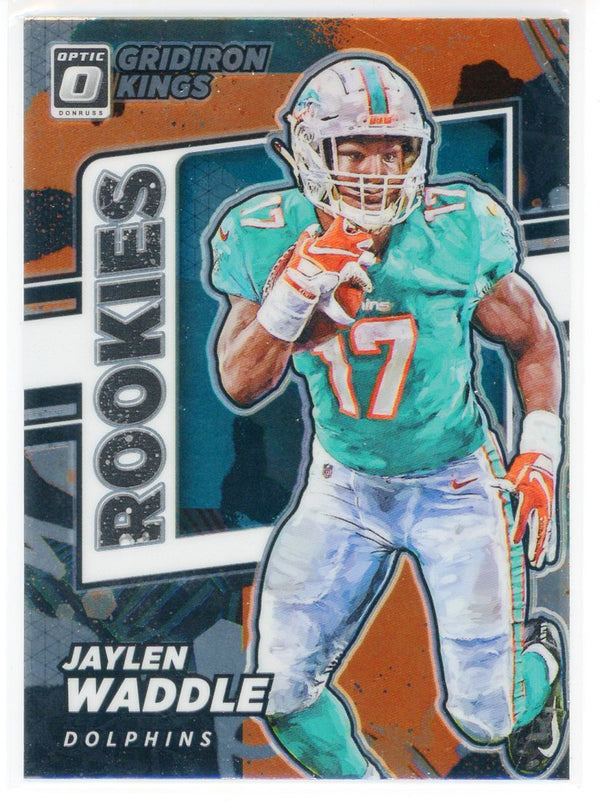 Jaylen Waddle 2021 Panini Donruss Optic Gridiron Kings Rookie Card #RGK-8