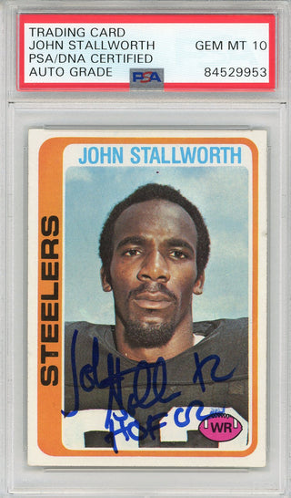John Stallworth "HOF 02" Autographed 1978 Topps Card #320 (PSA Auto 10)