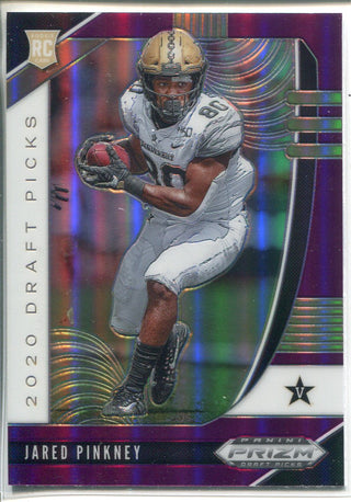 Jared Pinkney 2020 Panini Prizm Draft Picks Purple Rookie Card
