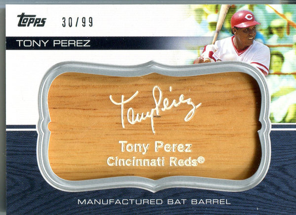 Tony Perez 2010 Topps Manufactured Bat Barrel Unsigned Card #30/99