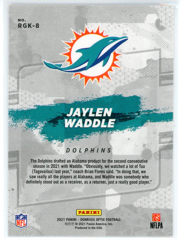 Jaylen Waddle 2021 Panini Donruss Optic Gridiron Kings Rookie Card #RGK-8