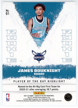 James Bouknight 2021-22 Panini Player of the Day Rookie Card #61