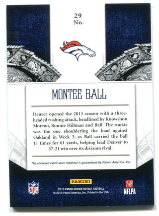Montee Ball 2013 Panini Crown Royale #29 Jersey Card /299