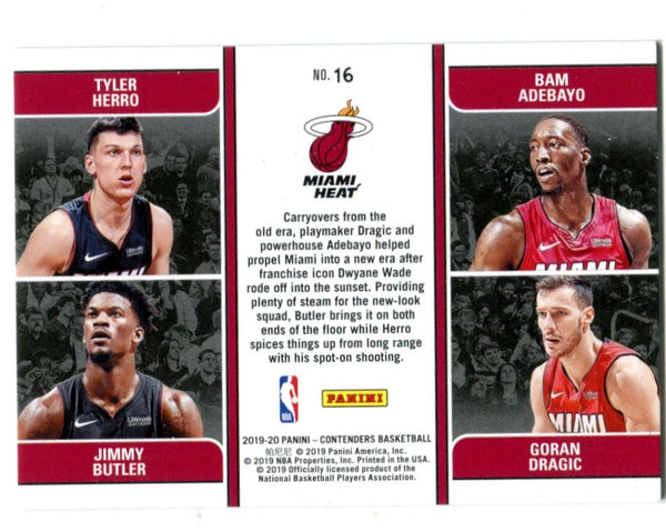 Herro/Adebayo/Butler/Dragic 2019 Panini Contenders Team Quads #16 Card