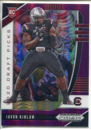 Javon Kinlaw 2020 Panini Prizm Draft Picks Purple Rookie Card