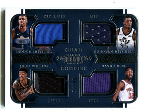 2017-18 Panini Dominion Quad Jersey Patch Mitchell/Smith/Collins/Reed /99 SP #33