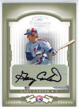 Gary Carter Autographed 2004 Donruss Classics Significant Signatures Card #206