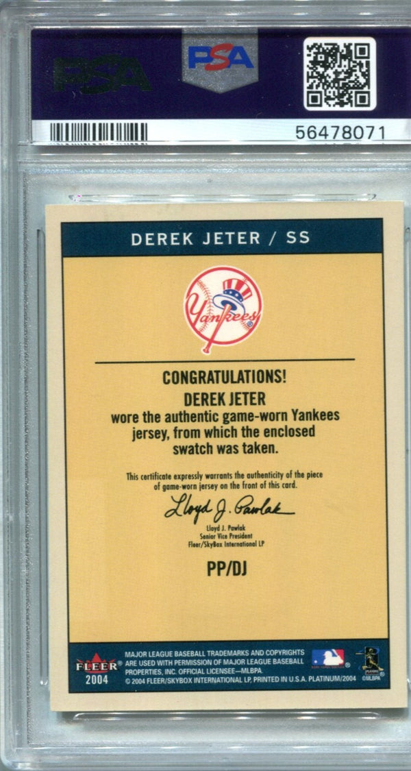 Derek Jeter 2004 Fleer Platinum Portraits #PP/DJ PSA 8 Card