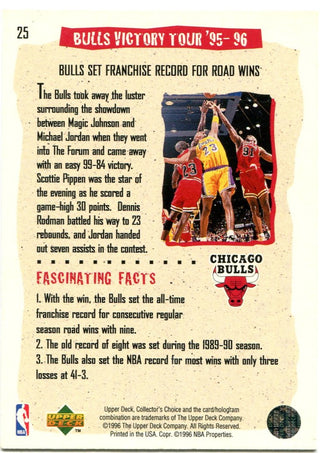 Michael Jordan Bulls Victory Tour February 2, 1996 Upper Deck
