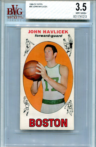 John Havlicek 1969-70 Topps #20 BVG Beckett 3.5 Very Good Card