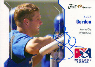 Alex Gordon Autographed 2006 Just Minors Rookie Card