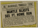 Mickey Mantle 1961 Topps Card #406