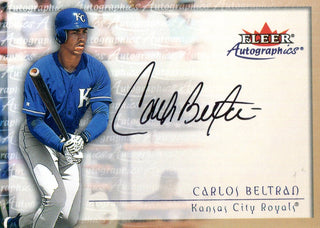 Carlos Beltran Autographed Fleer Card