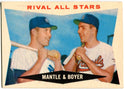 Mickey Mantle & Clete Boyer 1960 Topps Card #160