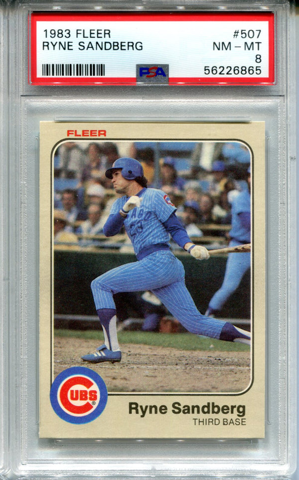 Ryne Sandberg Rookie Card 1983 Fleer #507