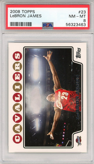 LeBron James 2008 Topps "Chalk Toss" Card #23 (PSA)