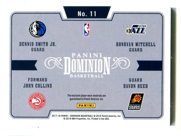 2017-18 Panini Dominion Quad Jersey Patch Mitchell/Smith/Collins/Reed /99 SP #33