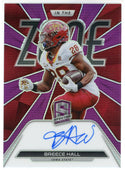 Breece Hall Autographed 2022 Panini Chronicles Spectra Draft Picks In the Zone Prizm Card #Z-BHA