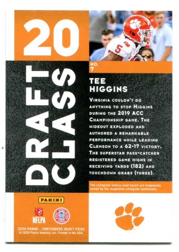 Tee Higgins 2020 Panini Contenders Draft Class #7 Card /15