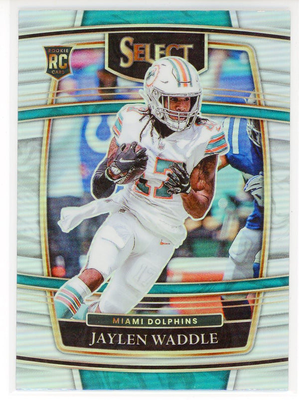 Jaylen Waddle 2021 Panini Select Silver Prizm Rookie Card #48