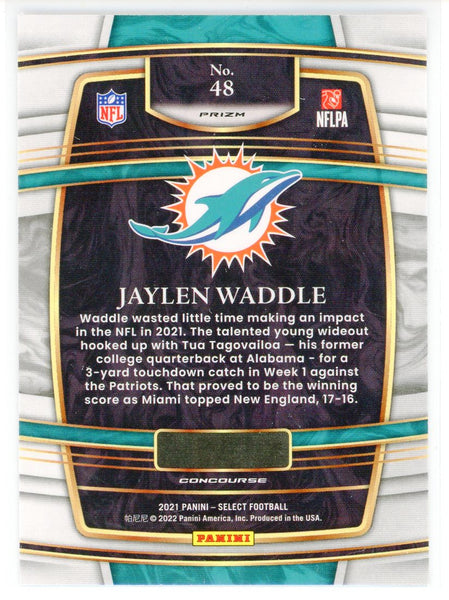 Jaylen Waddle Silver Prizm Field Level 2022 Panini Select Draft