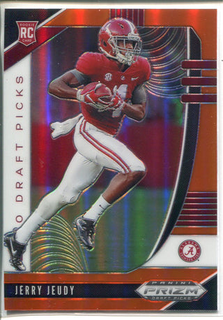Jerry Jeudy 2020 Panini Prizm Draft Picks Orange Rookie Card