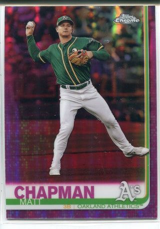Matt Chapman 2019 Topps Chrome Pink Refractor Card