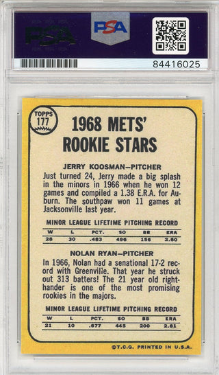 Nolan Ryan "The Ryan Express" Autographed 1968 Rookie Reprint Card (PSA Auto Gem Mint 10)