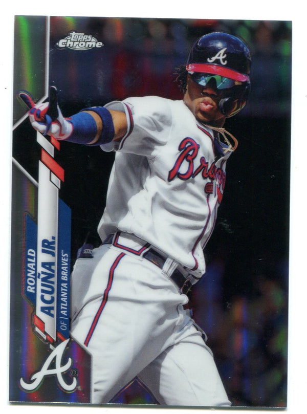 Ronald Acuna Jr 2020 Topps Rookie Chrome Refractor #112 Card