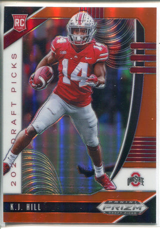 K.J. Hill 2020 Panini Prizm Draft Picks Orange Rookie Card