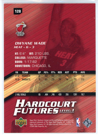 Dwyane Wade 2003-04 Upper Deck Hardcourt Futures Rookie Card #128